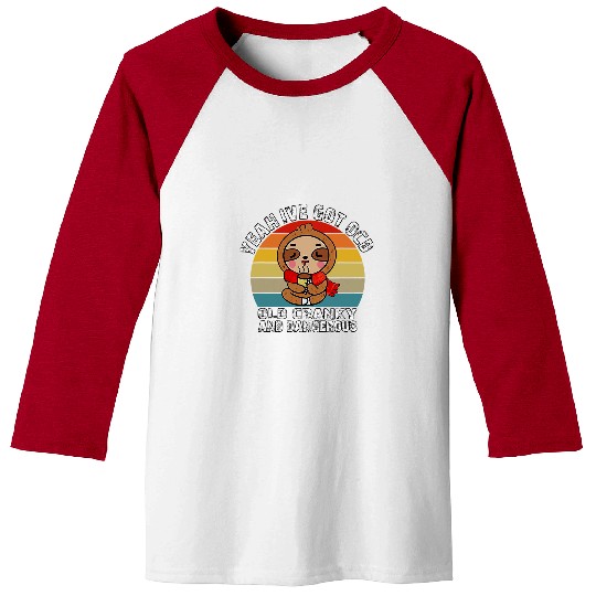 Sloth Pet I ve Gots OCD Old Cranky And Dangerouses Sloth Vintage Baseball Tees
