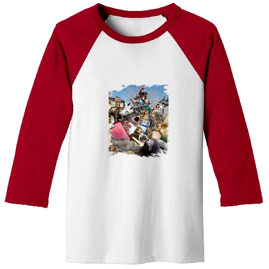 Sloth Pet Cowboy Group Selfie Sloth Dinosaur Unicorns Robot Baseball Tees
