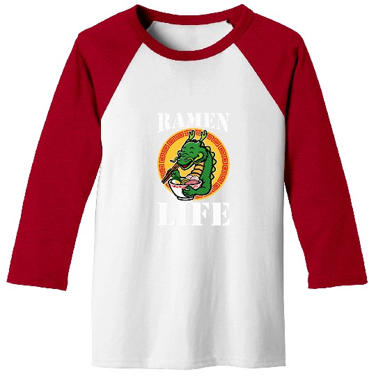 Dragon Pet Ramen Life Funny Dragon Eating Ramen Outfit Japanese Food Baseball Tees