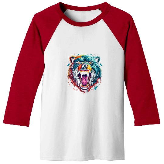 Bear Pet Bear wild animals art animal print animal Grizzly bear 08 Baseball Tees
