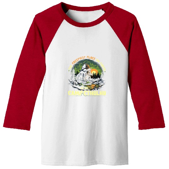 Camp Cthulhu Cosmic Horror Camping Cthulhu Baseball Tees