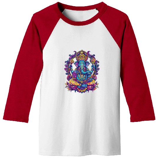 Elephant Pet Ganesh spiritual hindu god elephant yoga Baseball Tees