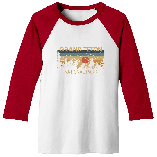 Grand Teton National Park Wyoming Hiking Outdoors Baseball Tees