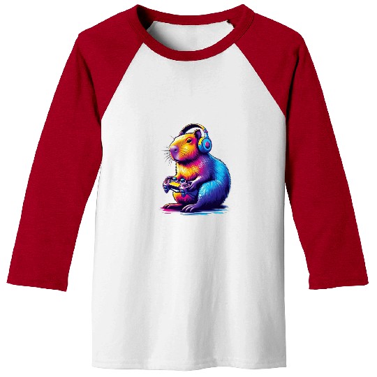 capybaras Pet Funny Video Games capybaras 4 Baseball Tees