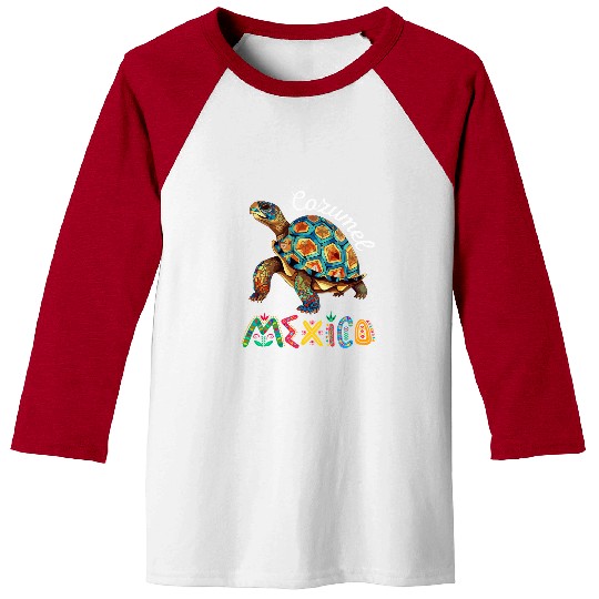 Turtle Pet Cozumel Mexico Tie Dye Turtle Baseball Tees