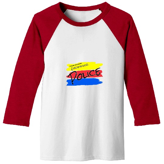 Police Job 70s 80s Rock Inspired Grammar Police Baseball Tees