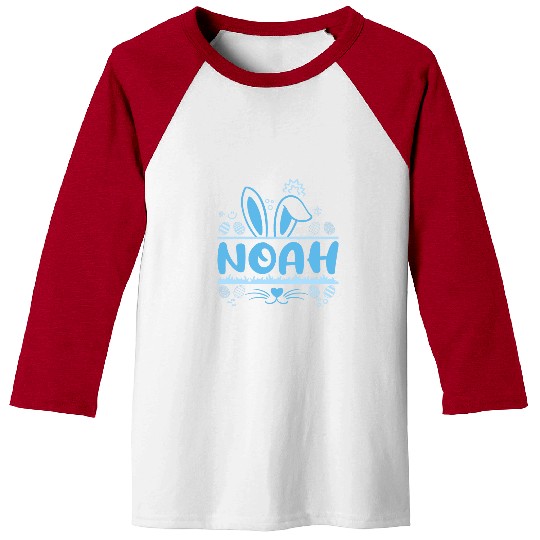 Bunny Personalized Easter Egg Basket Name Kids Noah Baseball Tees