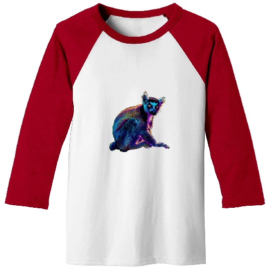Lemur Pet Madagascar Monkey Artwork Animal Print Drawing Lemur Baseball Tees