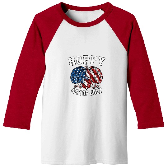 Beer Fun Hoppy 4th Of July American Flag Craft Beer Baseball Tees