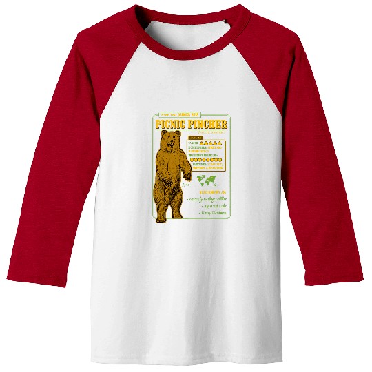 Bear Pet Fact File Picnic Pincher Grizzly Baseball Tees