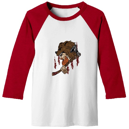 Bear Pet Berserker Grizzly Bear Valhalla Warrior Viking Baseball Tees