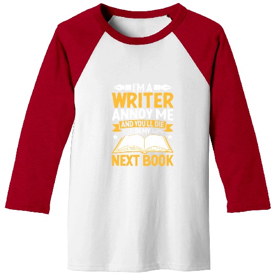 Writing Retro vintages Novel Writer Published Author Novelist Baseball Tees