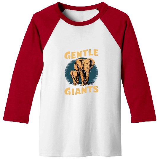 Elephant Pet Gentle Giants Elephant Family Love 1 Baseball Tees
