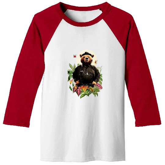 Bear Pet Fancy Detective Bear Baseball Tees