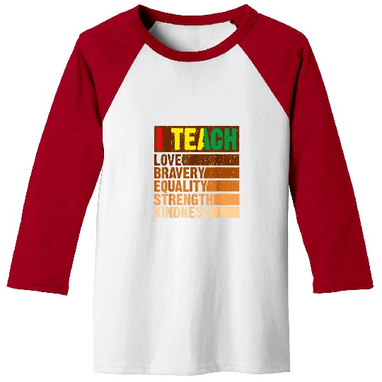 Celebrate Black History Month I Teach Black History Teacher Baseball Tees