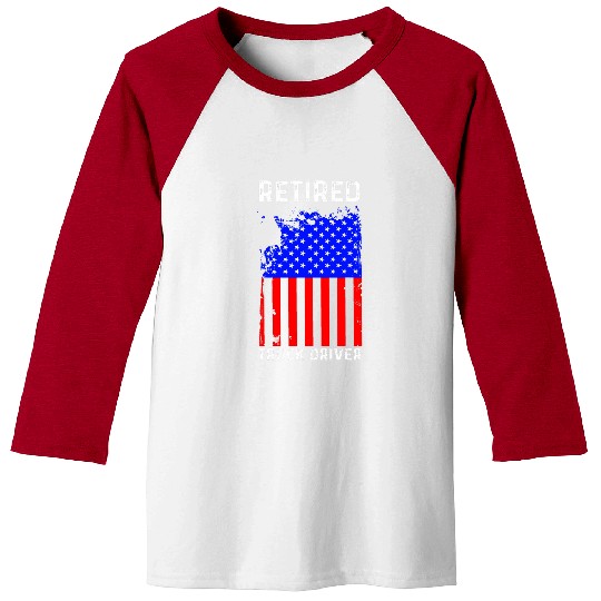 Retired Truck Driver US Flag Trucker Retirement Baseball Tees