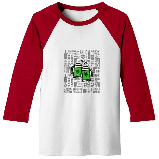 Beer Fun St Patrick s Day Green Beer Craft Brewer Brewery Irish Ale Baseball Tees