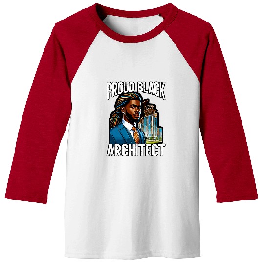 Black Architect Architecture Draftsman Black History Month 4 Baseball Tees