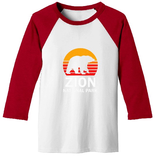 Bear Pet Zion National Park vintages Bear Baseball Tees