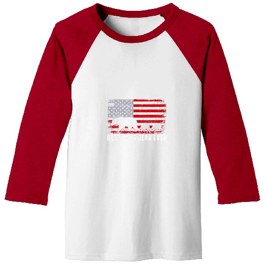 Bear Pet bests Pops Bear Ever USA American Flag Fathers Day Baseball Tees
