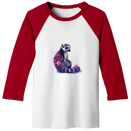 Lemur Pet Madagascar Monkey Artwork Drawing Wildlife Animal Art Baseball Tees