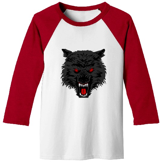 Wolf Snarl [Opology] Baseball Tees