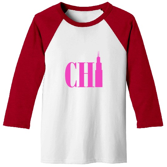 Chicago - Neon Pink Baseball Tees