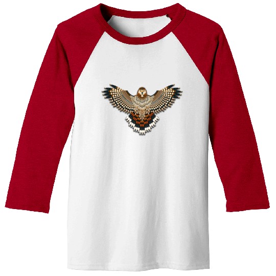 Beaded Red-Tailed Hawk Baseball Tees