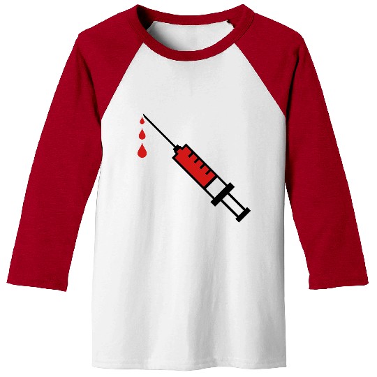 doctor syringe blood hospital Baseball Tees