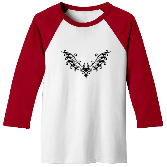 Filigree bat illustration Baseball Tees