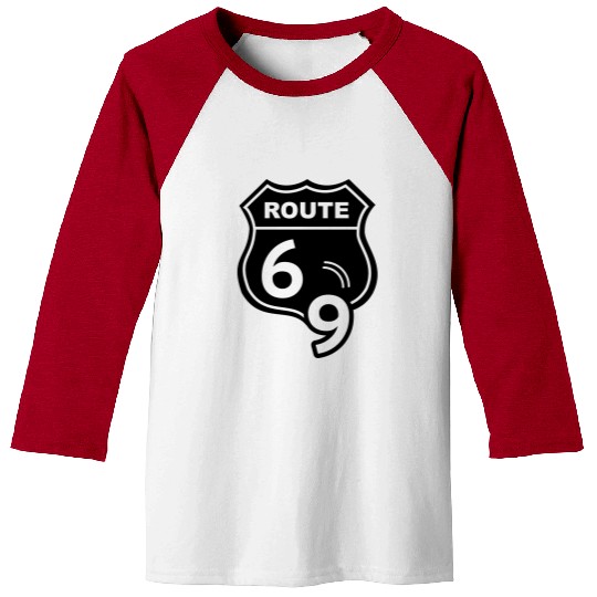 Route 66 Hell Highway 69 Baseball Tees
