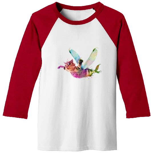 Psychedelic flying catfish Baseball Tees