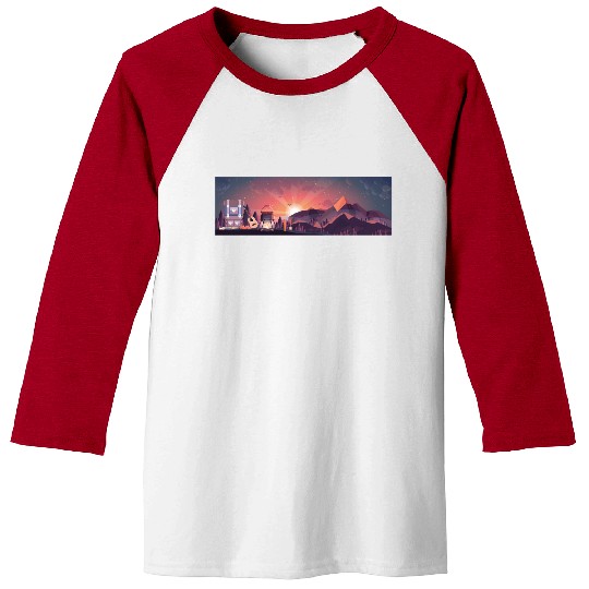 camping mountain Baseball Tees