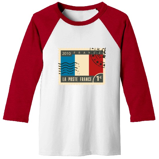 france post stamp Baseball Tees