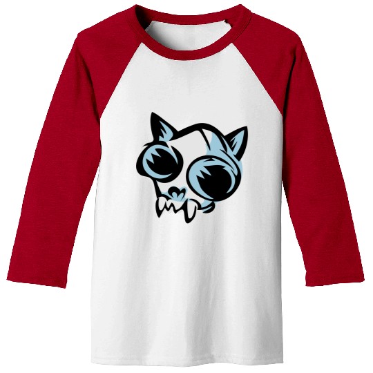 cat skull Baseball Tees