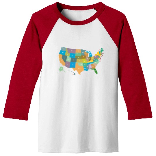 US States Baseball Tees