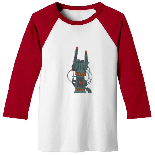 hard rock horns robot Baseball Tees