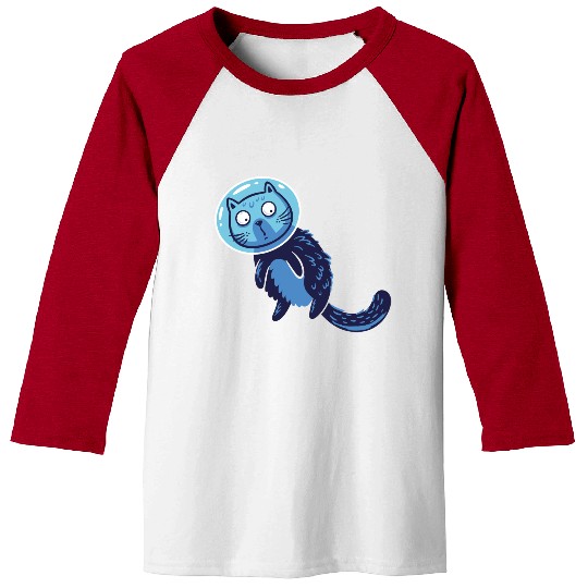 Space cat Baseball Tees
