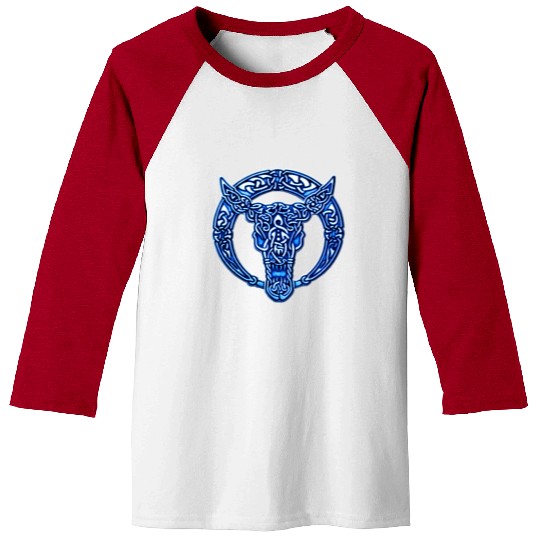 Blue Celtic Bull Baseball Tees