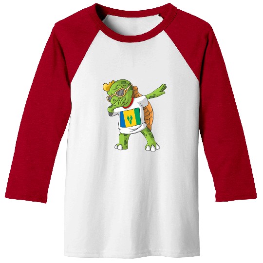 Saint Vincent and the Grenadines Dabbing Turtle Baseball Tees