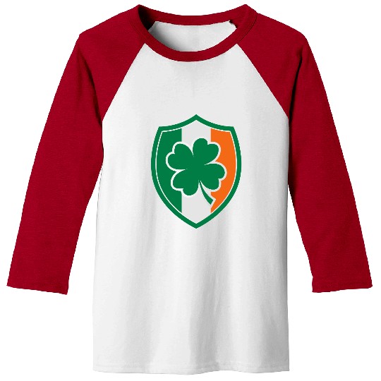 Ireland Flag - Irish - Ire -St Patricks day-Clover Baseball Tees