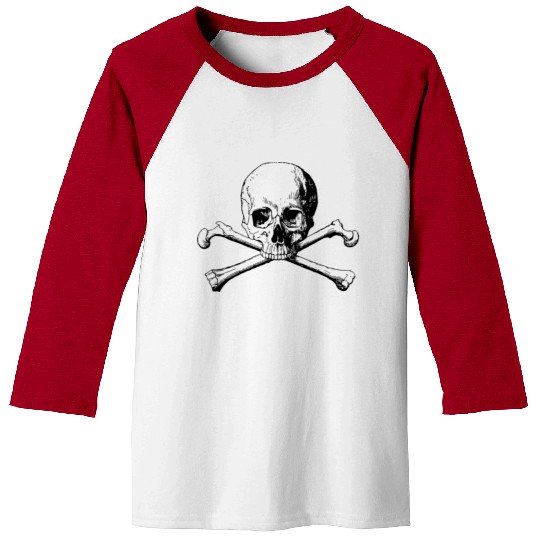 crossbones skull Baseball Tees