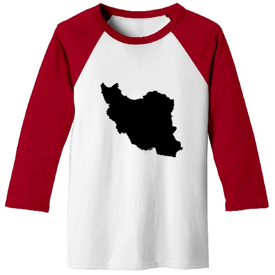 Iran map silhouette Baseball Tees