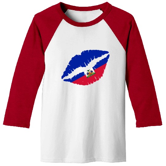 Haiti Kiss Flag Club Soccer Gift Idea Birthday Baseball Tees