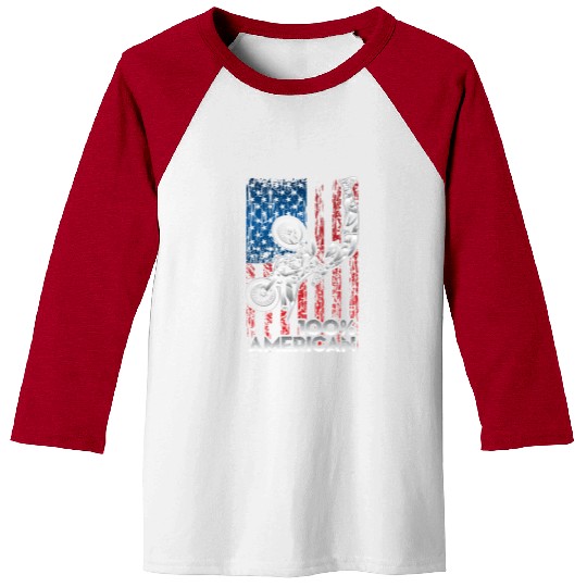 American Motocross USA Baseball Tees