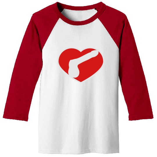 logo i love heart gay gay cock lover penis big man Baseball Tees