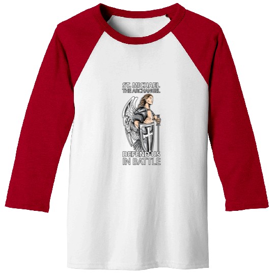 St Michael the Archangel Saints Angel Catholic Baseball Tees