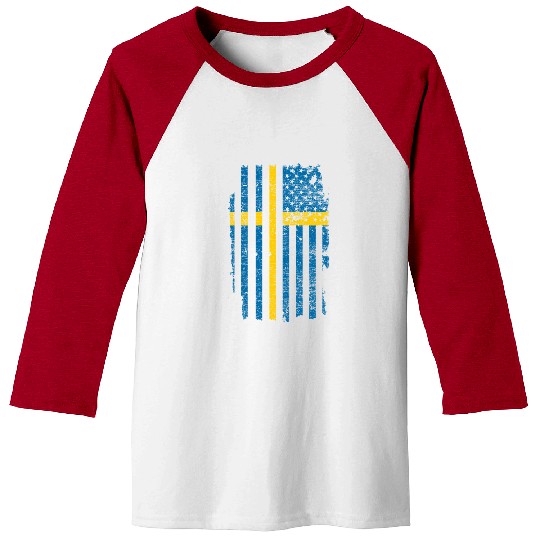 Sweden Swedish Flag Country Europe National Gift Baseball Tees