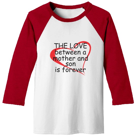 The Love Between a Mother and Son Baseball Tees