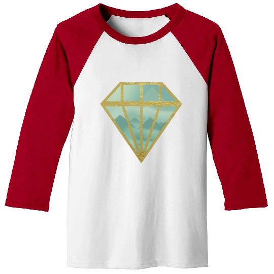 Golden Indie Diamond shape Mountain Baseball Tees